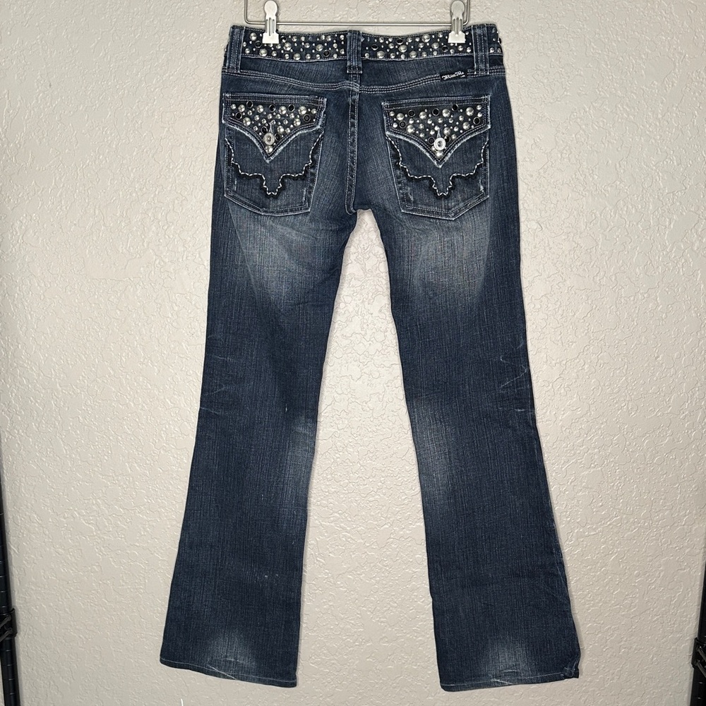Miss Me studded Embellished low rise flare Jeans - Picture 4 of 12
